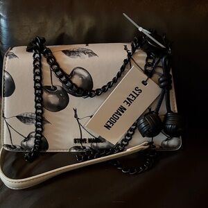 Steve Madden Bjonna2 White Cherry-Print Crossbody Bag
